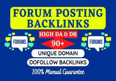 I will do 100 unique domain manual forum posting Backlinks