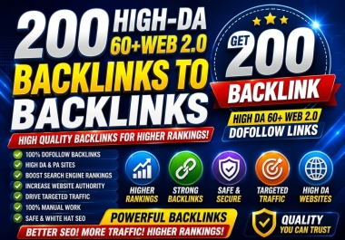 Get 200 High-DA 60+ Web 2.0 Backlinks to Boost Website SEO