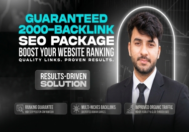 Get Advanced 2000 SEO Backlinks Package For google top ranking
