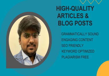 I will do 1000 words SEO article writing or blog post in 24 hours