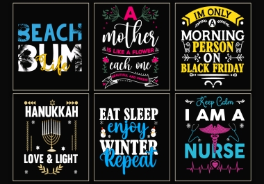 I will do custom typography t shirt design and graphic t shirt for clothing brand