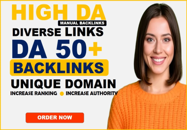 Build Quality 500 Unique Domain Backlinks DA 50 to 80 Link Building high authority manual