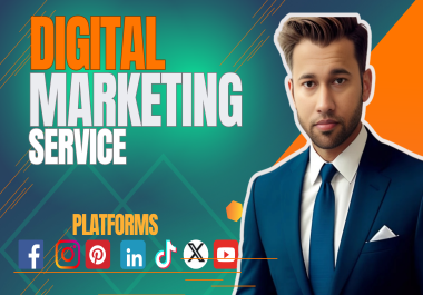 I will do Digital Marketing Service for your 3 Platforms with 5 Post Design