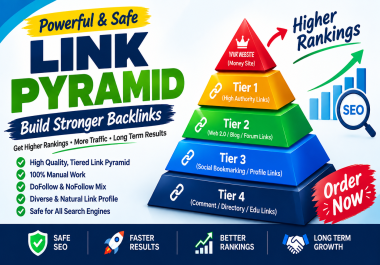100 Effective Tiered Link Pyramids with a Variety of SEO Backlinks