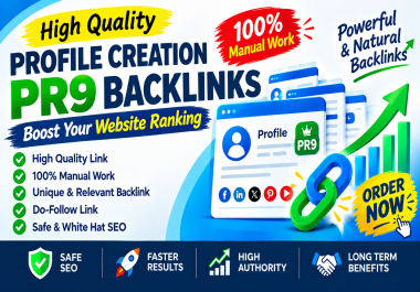 50 High Authority PR9 Do-Follow Strong Backlinks - KICK ASS TOP RESULTS