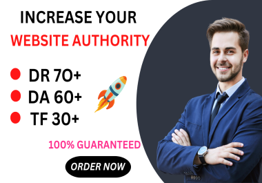 I will increase dr or ahrefs domain rating with SEO dofollow backlinks