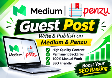 Write and Publish Articles on Medium and Penzu for Better SEO Backlinks