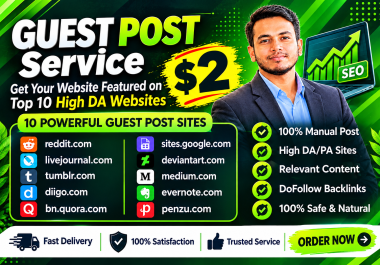 Write and Publish 10 Articles on Popular High Authority Websites for Better SEO