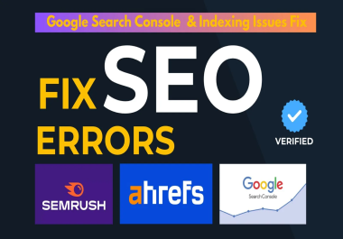 I Will fix google search console errors,  seo,  page indexing