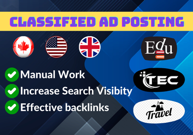 I Will Do 100 Classified Ad Posting,  Classified Ads Submission for SEO Backlinks & Traffic