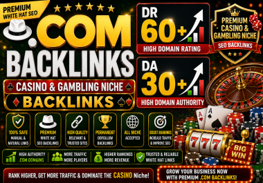 100 High DR 60+ and DA 30+ Special Casino dofollow pbn Backlinks