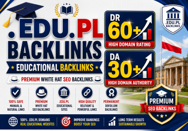 100 High Quality. PL DR 60+ and DA 30+ Dofollow Contextual Backlinks