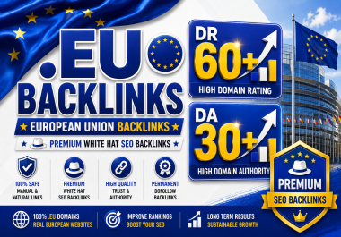 100 High Quality. Eu European DR 60+ and DA 30+ Dofollow Contextual Backlinks
