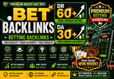 50 High Quality. bet High DA DR contextual dofollow Backlinks