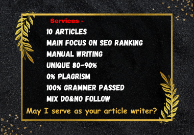 10 x Engaging 1000 words Article for blog site