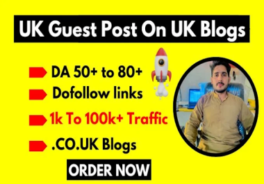 I will publish your 2 UK guest posts on High DA UK Blogs with dofollow backlinks