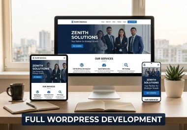 I will build a complete professional WordPress website for your business