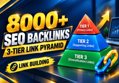 Rank 1st Page With 8000+ Multi-Tier SEO Backlinks- Guest post,  Edu,  PBN,  Profile Backlinks