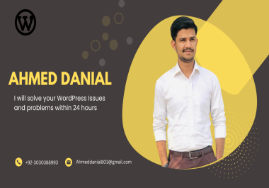 I will Solve your any WordPress Issues and problems within 24 hours