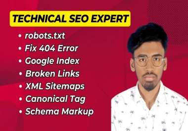 I will fix 404 errors,  Broken Link and set up Google index,  XML sitemaps for your website
