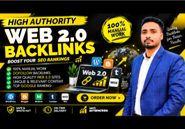 I will build 50 optimized Web 2.0 backlinks to boost SEO rankings