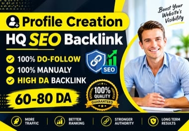 I will create high quality profile backlinks to boost SEO