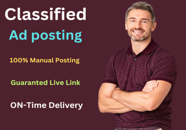 I will manually 60 High Classified Ad Posting