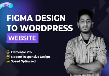 Convert figma to wordpress elementor,  wix to wordpress website