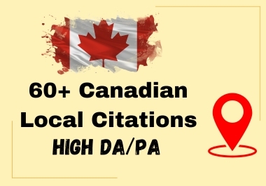 I will create 60 live High-DA Canada Citations