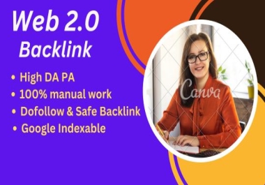 I Will create 250 web2.0 Backlinks High Da Pa Authority.
