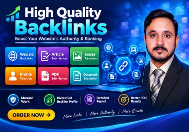 I Will Build Web 2.0,  Article,  Image,  Profile,  PDF and Document Submission Backlinks with 90+DR