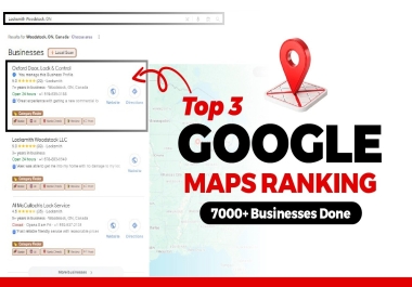 Top 3 Map pack - Google My Business Profile optimization and Local SEO