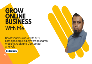 Search engine optimization including Keyword Research,  Website Audit and Competitor Analysis