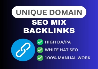 I will manually create 100 unique mix&nbsp backlinks to high authority websites