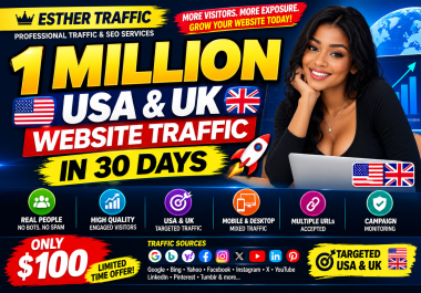 1 Million USA Website Traffic in 30days