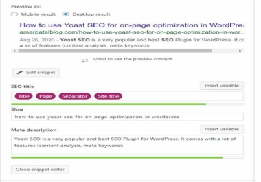 I will do on-page seo on wordpress
