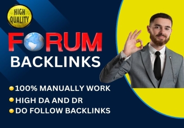 I will manually provide 60 unique high DA PA forum posting backlinks.