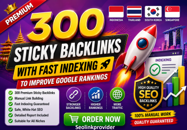 300 Premium Sticky Backlinks with Fast Indexing to Improve Google Rankings