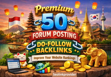 Premium 50 Do-Follow Forum Posting Backlinks to improve Your Website Rankings