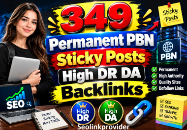 349 Permanent PBN Sticky Posts High DR DA Backlinks To Boost Google Rankings