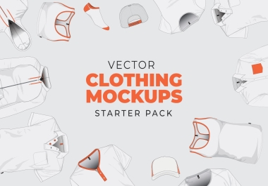 clothing vector mockup art work with out logo
