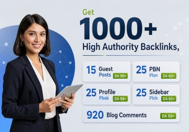 1000 High Quality Contextual Guest Post,  PBN & Sidebar Backlinks