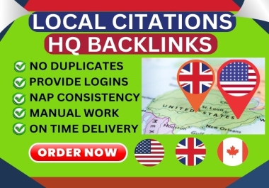 I will provide unique 300 local citations fully manual method