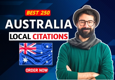 I will do 250 australia local citations & directory submission for australian local SEO