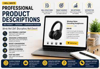 I will write product descriptions for online stores