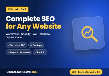 Complete On-Page and Technical SEO for WordPress,  Shopify,  Wix or Any CMS