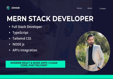 I will build modern full stack web apps using mern nextjs and tailwind