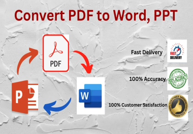 I will convert pdf to word and image to word files