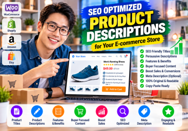 I Will Write SEO Optimized Product Descriptions for Your E-commerce Store