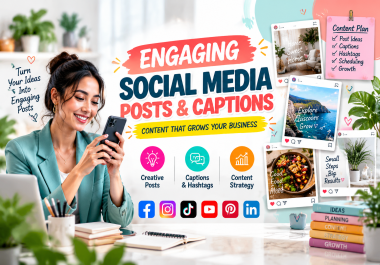 I Will Create SEO Optimized Social Media Posts,  Captions and Content for Your Business